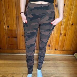 LuluLemon Camo High-Waisted Leggings